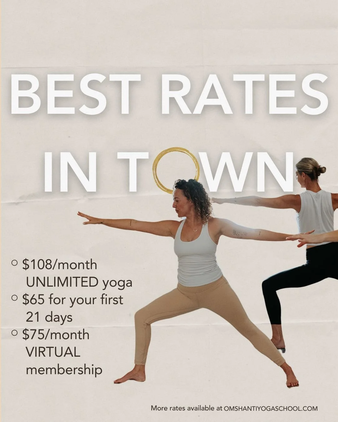 If you love practicing at om shanti yoga, one of the most meaningful ways to support our community is by choosing a membership.

With the best rates in town, your membership is more than just access to unlimited yoga&mdash;it&rsquo;s an investment in