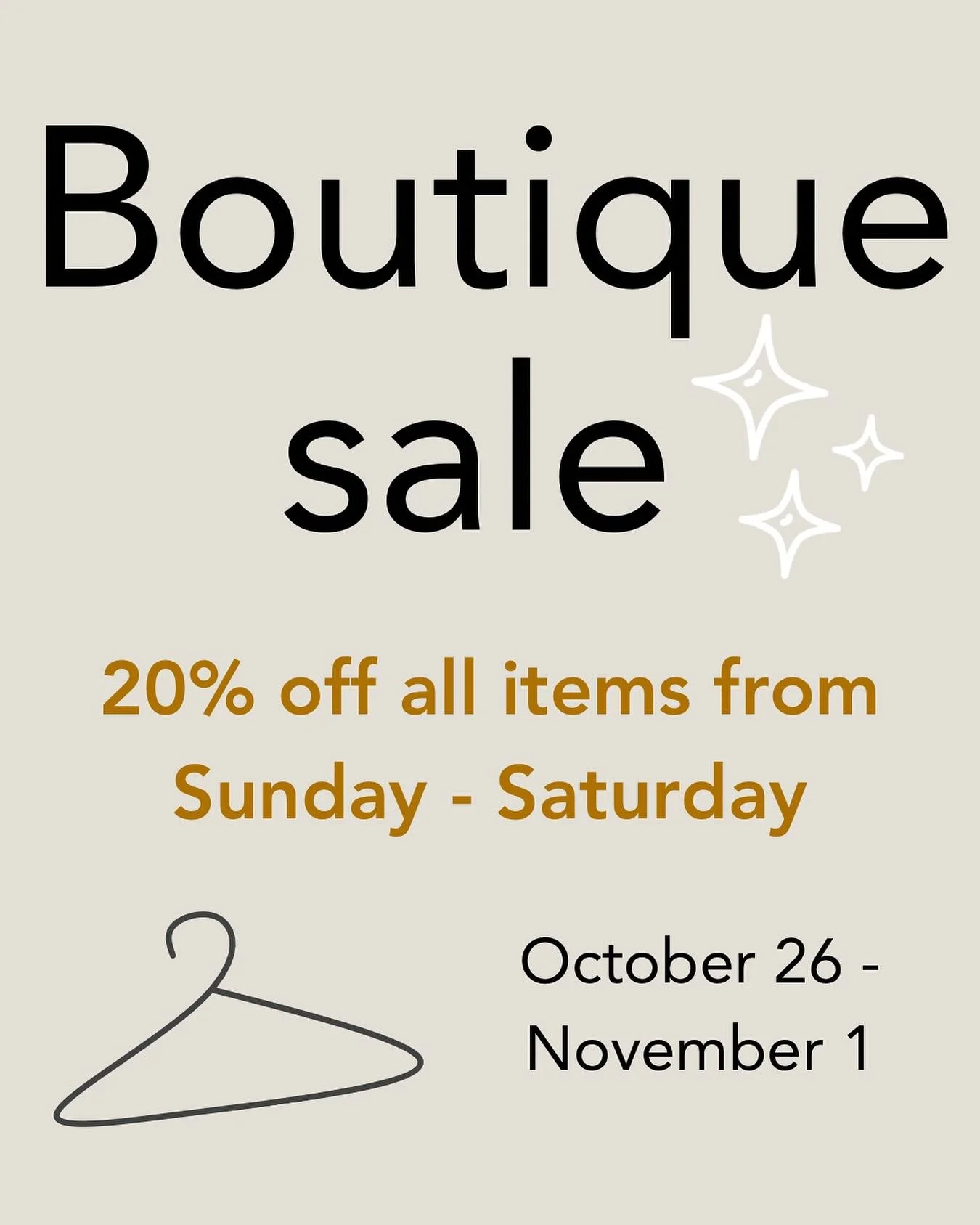 Starting today all the items in our boutique are 20% off! 

This includes OSY tees + tanks, wellness products, candles, crystals, palo santo + incense✨

The sale will run all week until Saturday. Come in and shop small☺️