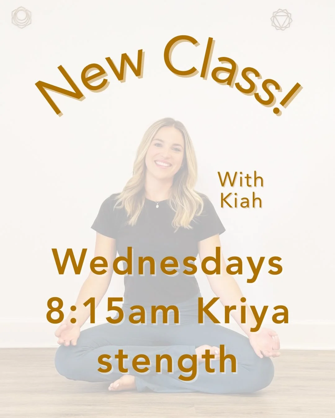 We&rsquo;re adding an addition kriya strength + shanti flow to the schedule!

Beginning next week, join Kiah on Wednesdays at 8:15am for 45 mins of Kriya&rsquo;s and the option to add weights. You will link each movement with the breath in a way that