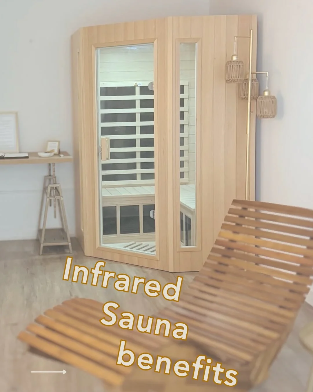 In the ritual room we have an infrared sauna🔥 Swipe to explore the health benefits of the infrared sauna according to Cleveland clinic🙌

When you book a session in the ritual room, you have 45 mins to heat up in the sauna, use the red light, and co