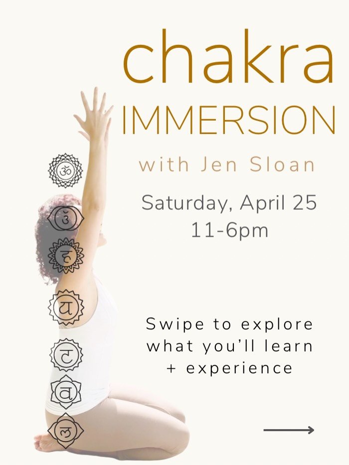 💫Chakra Immersion

This workshop offers a clear, grounded, + accessible way to understand the chakra system and how it applies to everyday life. 

Expect a thoughtful blend of education, movement, meditation, + conversation throughout the day.

Satu