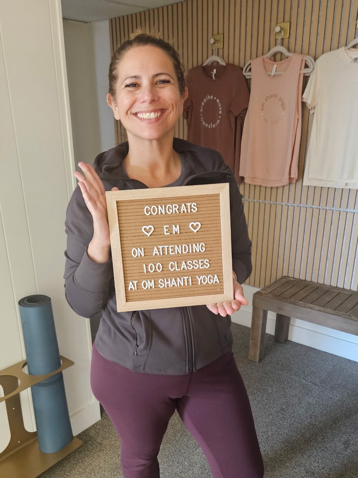 Congratulations to Em, Rob, Ralph, + Carla for attending up to 250 classes with us!

We celebrate those who keep returning.

Showing up again and again isn&rsquo;t always easy but, each time you roll out your mat, take a breath, and begin&mdash;that 