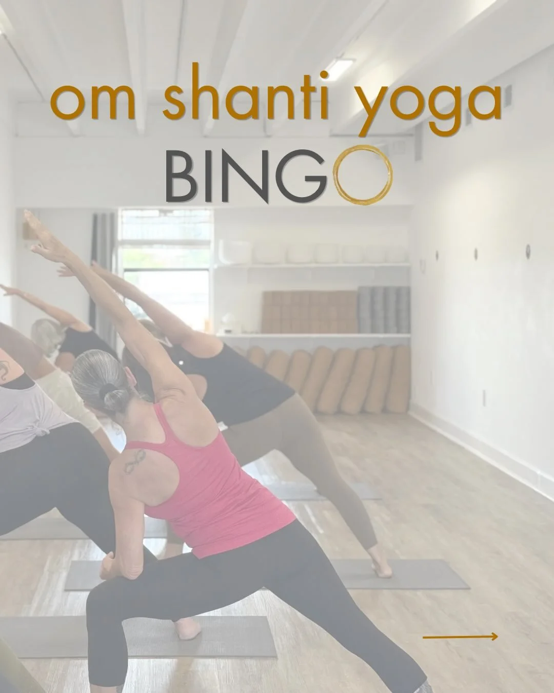 Bingo starts June 1st!🤩

We will have print outs of the bingo sheet available in studio. You&rsquo;ll hang your sheet up and keep track of each square you complete.

There are 3 options for a surprise prize:
✨ full blackout - the whole sheet is comp