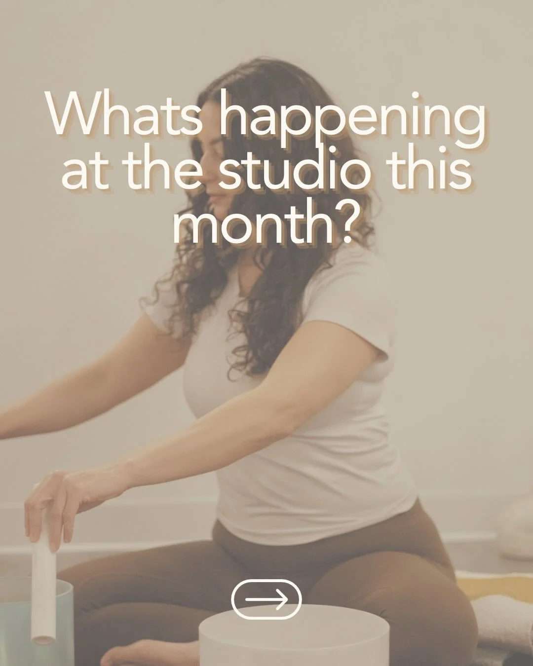 Swipe to explore the events happening at the studio this month🤍