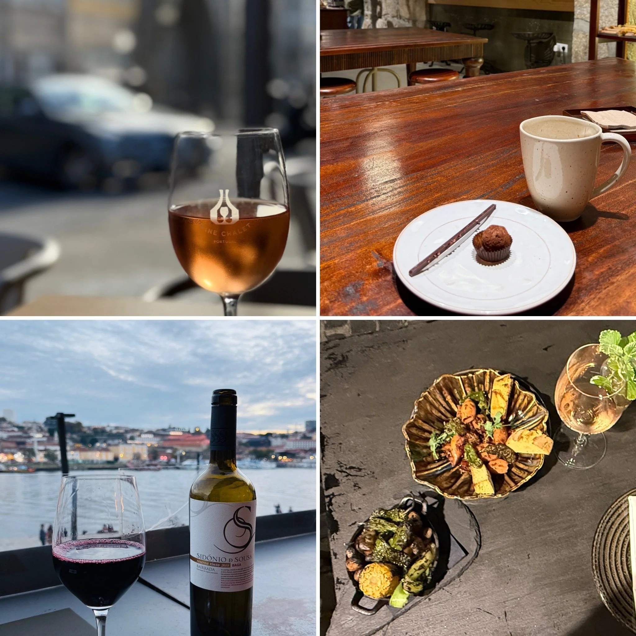 wine, coffee, and food on the Camino Portuguese