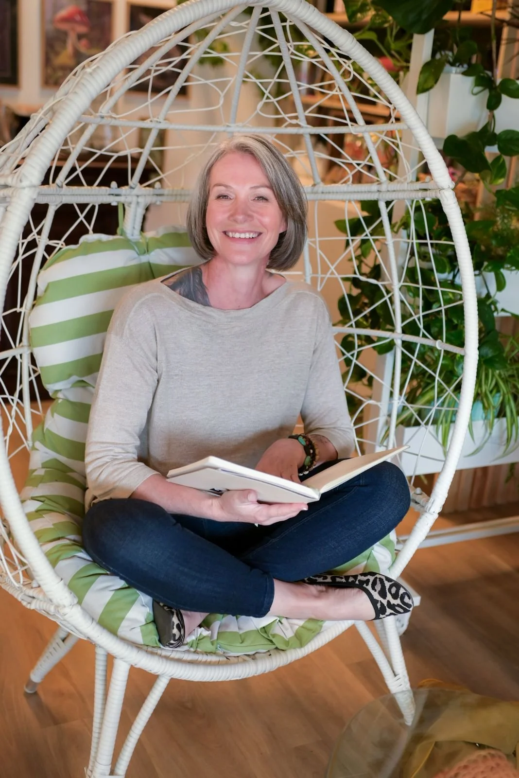 Emma Hull, life coach for women in Kamloops BC, seated in a relaxed setting during a reflective moment