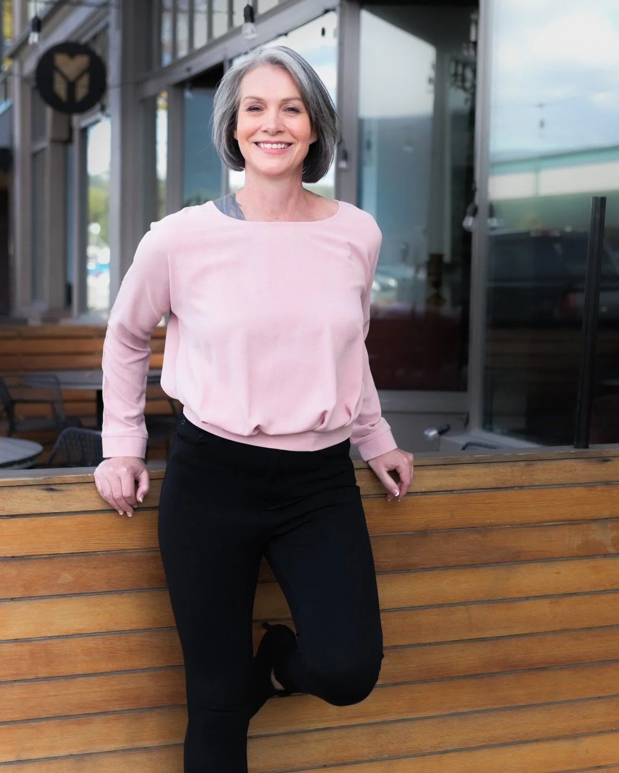 Emma Hull, confidence coach for women in midlife, outdoors in British Columbia