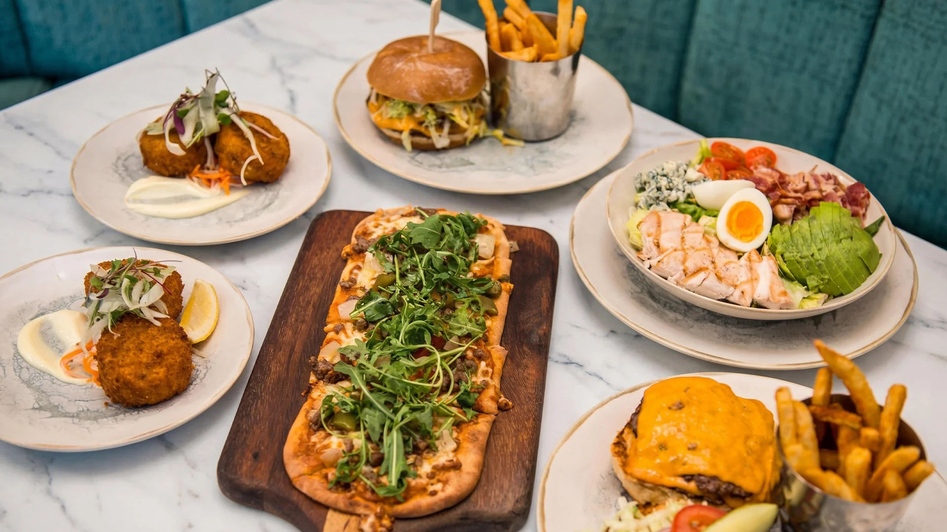 Assorted dishes.