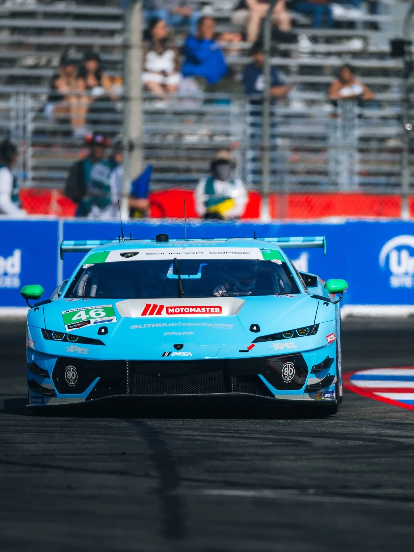 Race day 👊 Here are some quick facts 

- Number 46 is for @lithiamotors which was established in 1946 
- The color is @lithiamotors (Pantone 639 C) 
- It&rsquo;s the same car we run in GTD Pro and the green vinyl (mirrors and wing) actually has the 