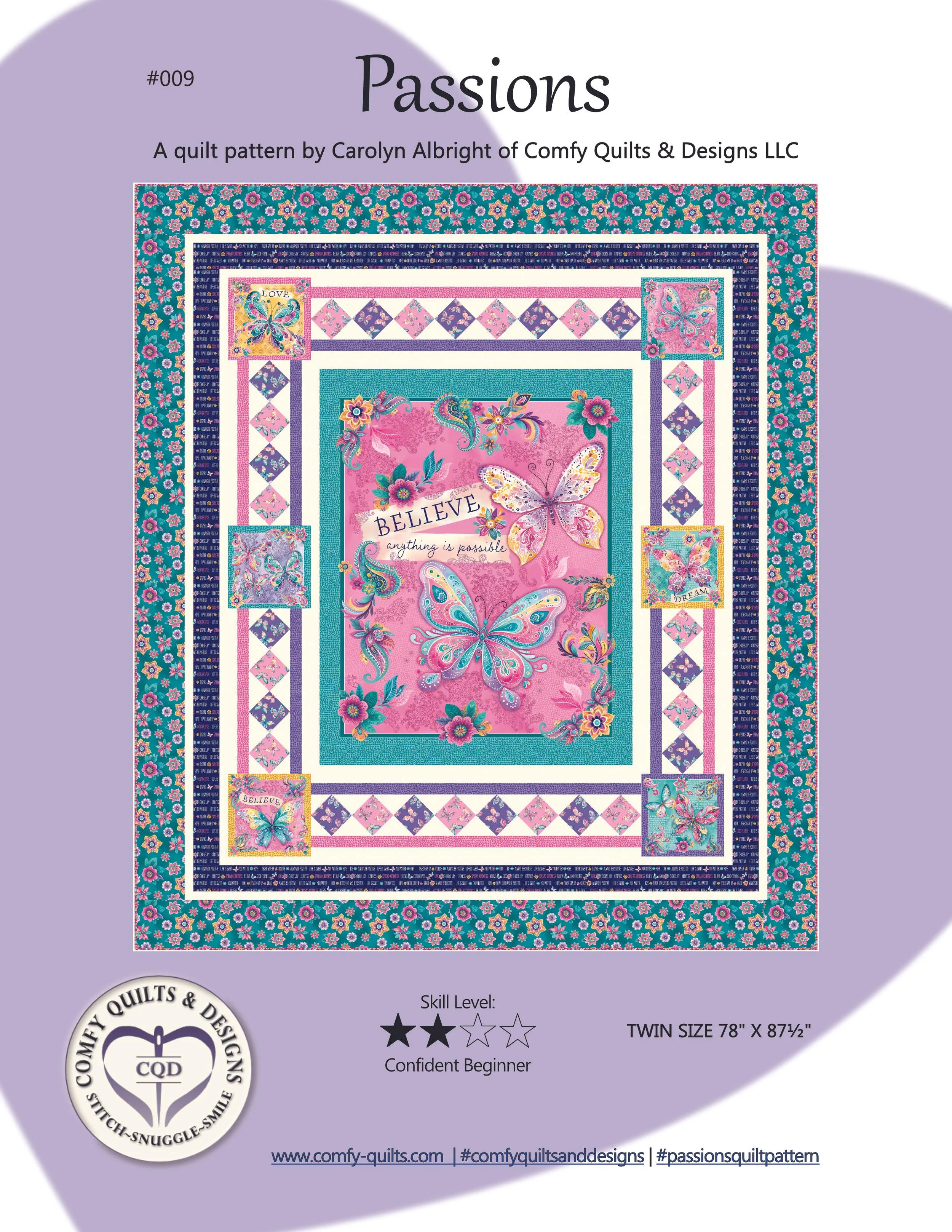Passions Quilt Pattern - PDF