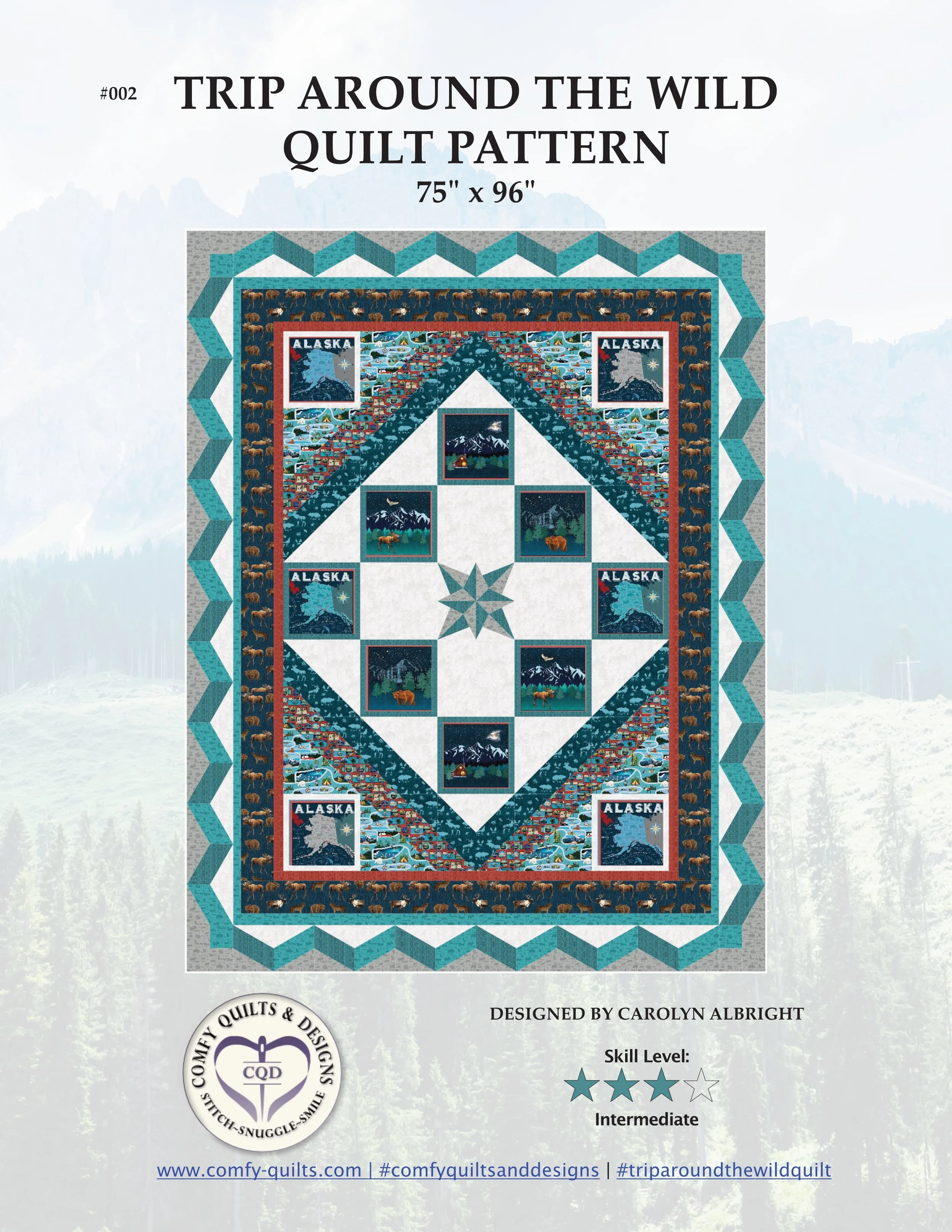 Trip Around the Wild Quilt Pattern - PDF