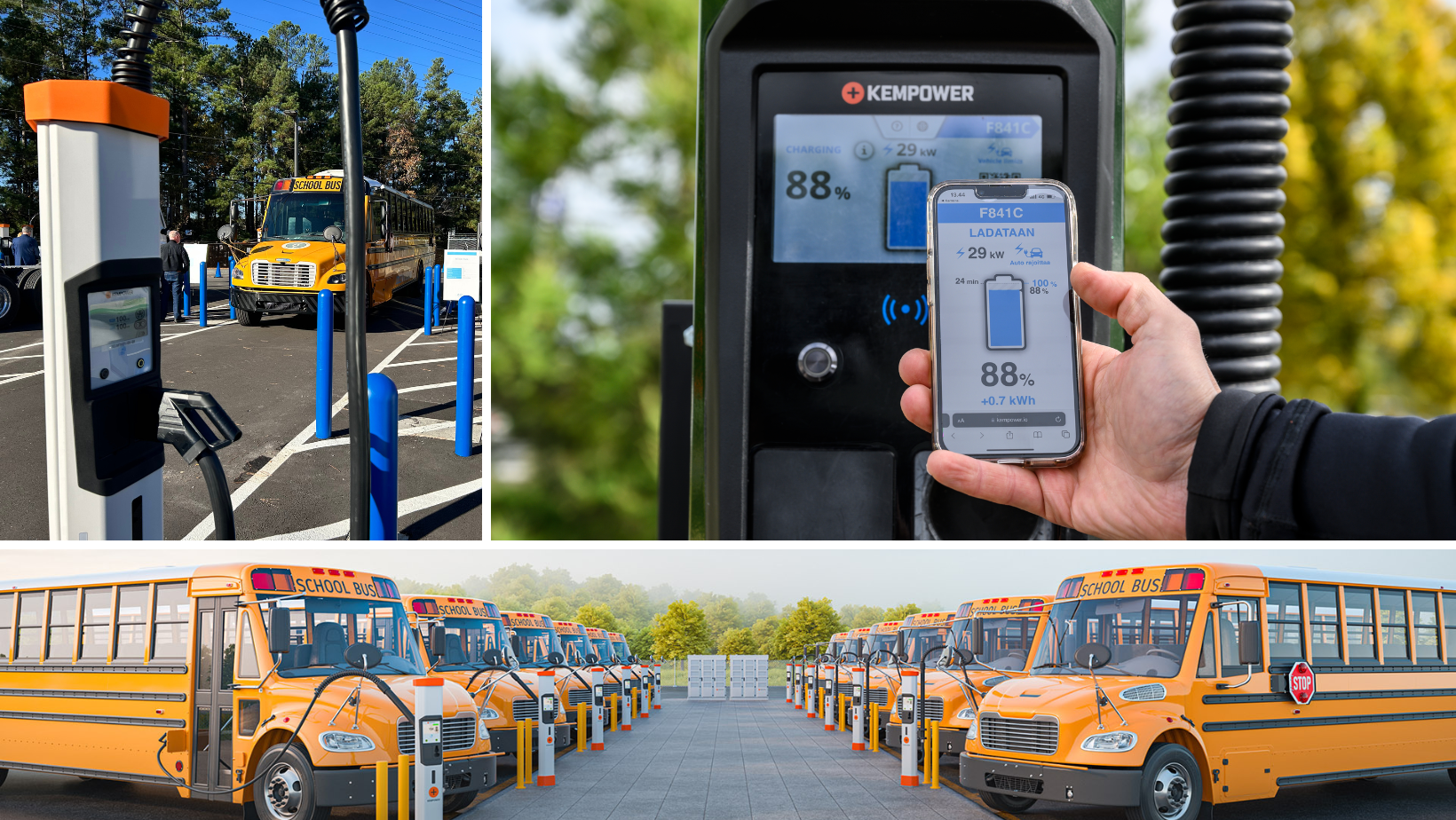 Kempower specialize is DC Fast Charging and is ideal for College and school district fleets.