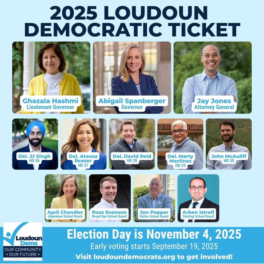 𝗛𝗲𝗿𝗲 𝗶𝘀 𝗟𝗼𝘂𝗱𝗼𝘂𝗻&rsquo;𝘀 𝟮𝟬𝟮𝟱 𝗗𝗲𝗺𝗼𝗰𝗿𝗮𝘁𝗶𝗰 𝘁𝗶𝗰𝗸𝗲𝘁! 💙

From Governor to Delegate to School Board, our ticket is filled with compassionate, qualified, and dedicated candidates. This team is ready to serve our community &