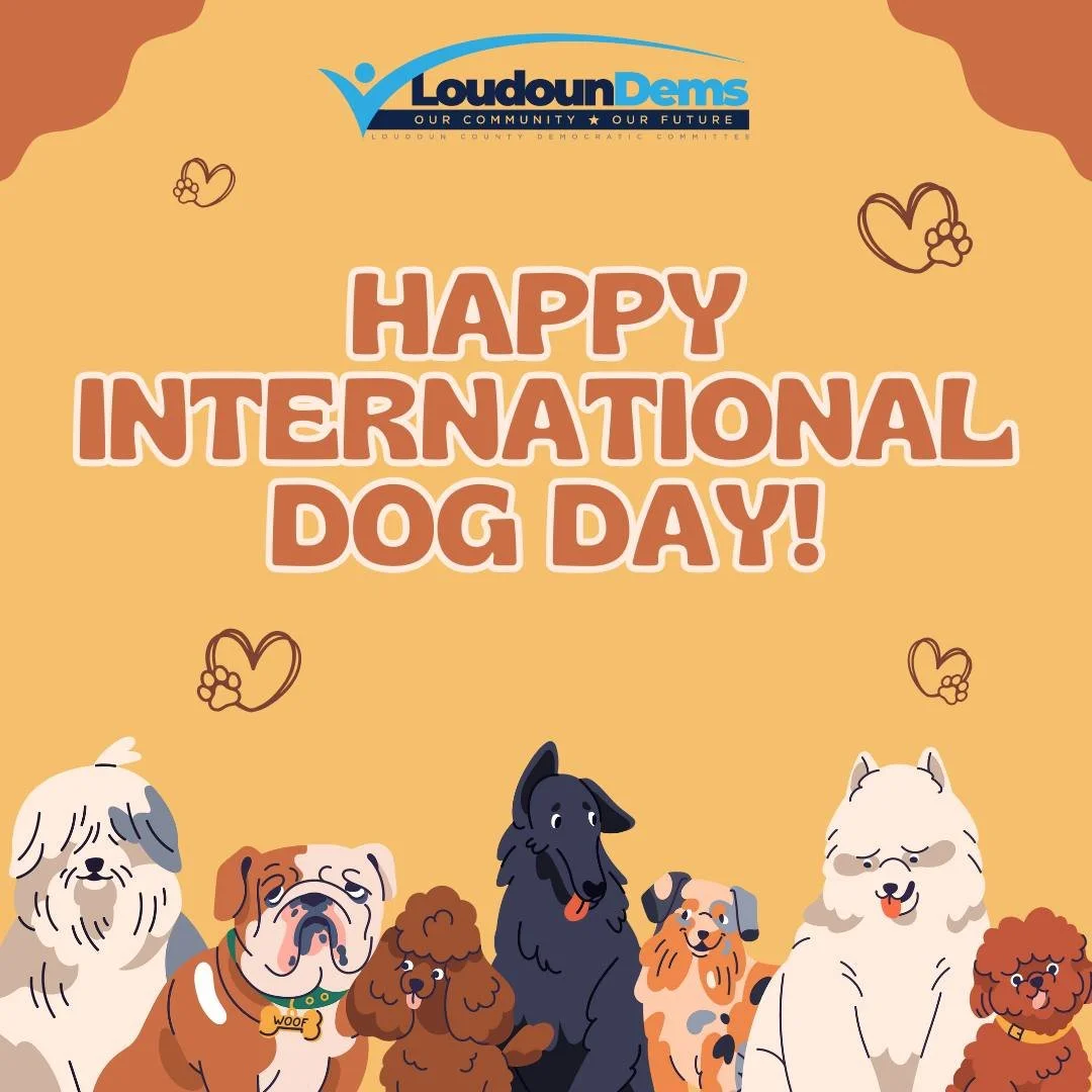🐾 🐶 Happy 𝗜𝗻𝘁𝗲𝗿𝗻𝗮𝘁𝗶𝗼𝗻𝗮𝗹 𝗗𝗼𝗴 𝗗𝗮𝘆 from the Loudoun Dems! 💙

Democrats believe in loyalty, compassion, and fighting for every family...values our four-legged friends know a little something about.

Celebrate with us by dropping a p