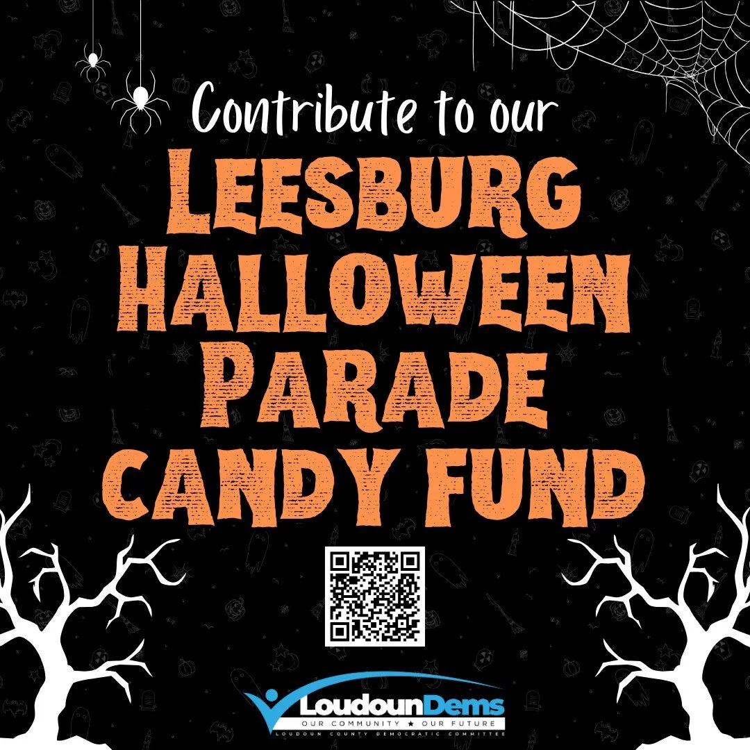 Coming to the LCDC meeting in Leesburg tonight and want to support our participation in the Leesburg Halloween parade? Grab a bag (or two!) of candy and bring it with you to the meeting. Don't want to shop? Contribute at our link in bio.