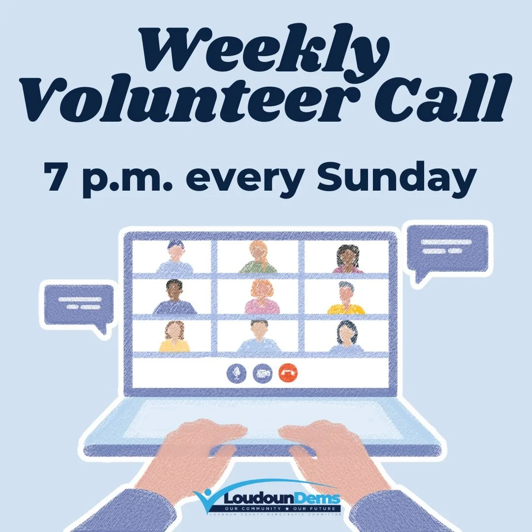 𝗧𝗢𝗡𝗜𝗚𝗛𝗧!

Looking for ways to get involved in helping to elect Democratic candidates but not sure where to start? 𝗧𝗵𝗲𝗻 𝘁𝗵𝗶𝘀 𝗰𝗮𝗹𝗹 𝗶𝘀 𝗳𝗼𝗿 𝘆𝗼𝘂!

LCDC is hosting a weekly volunteer call on Sundays from 7-8 p.m., beginning tonig