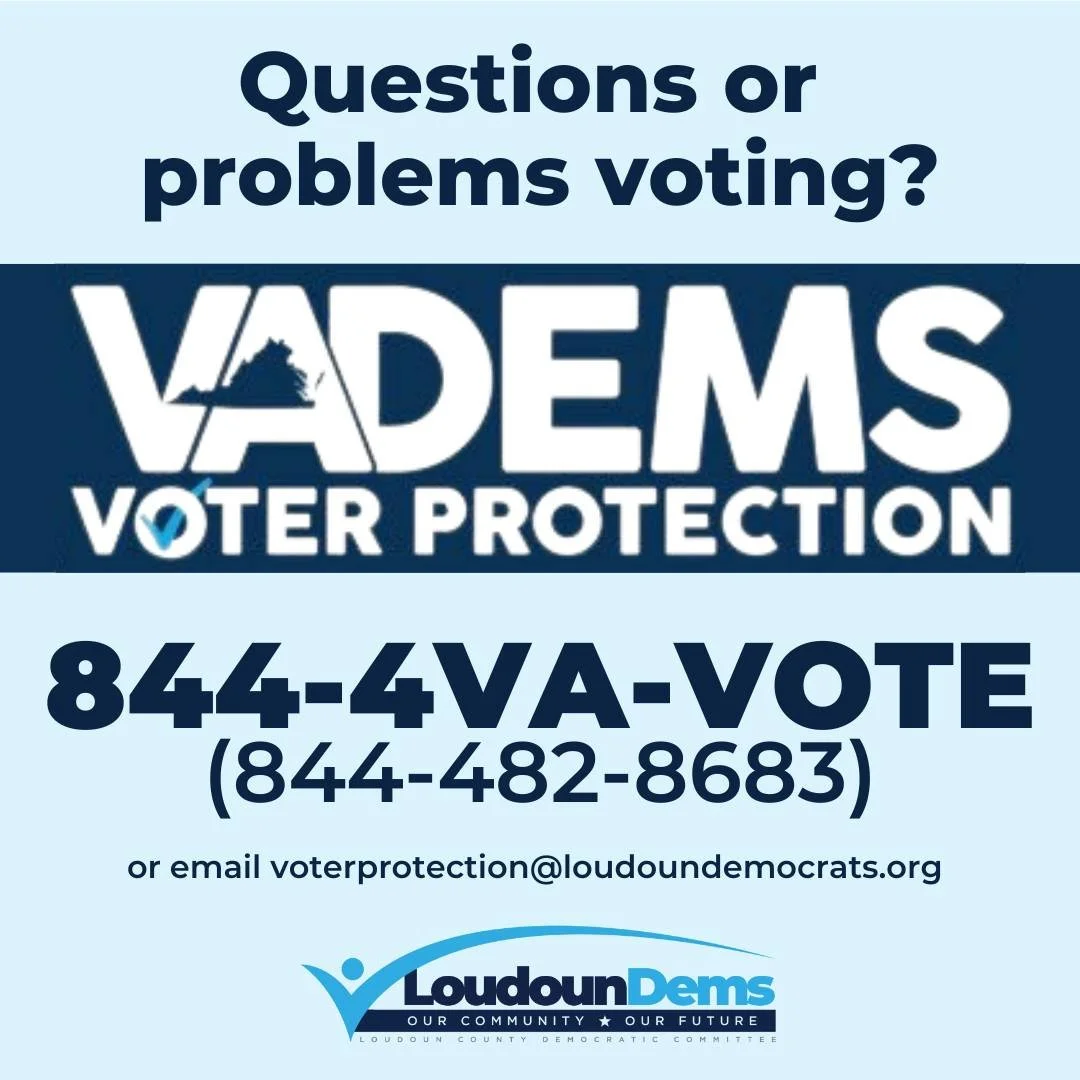 🗳️ 𝗡𝗲𝗲𝗱 𝗛𝗲𝗹𝗽 𝗩𝗼𝘁𝗶𝗻𝗴 𝗼𝗻 𝗘𝗹𝗲𝗰𝘁𝗶𝗼𝗻 𝗗𝗮𝘆? 🗳️

If you run into any issues at the polls, don&rsquo;t hesitate to call our Voter Protection Line at 844-4VA-VOTE (844-482-8683) for assistance! Every vote matters, and we're here to