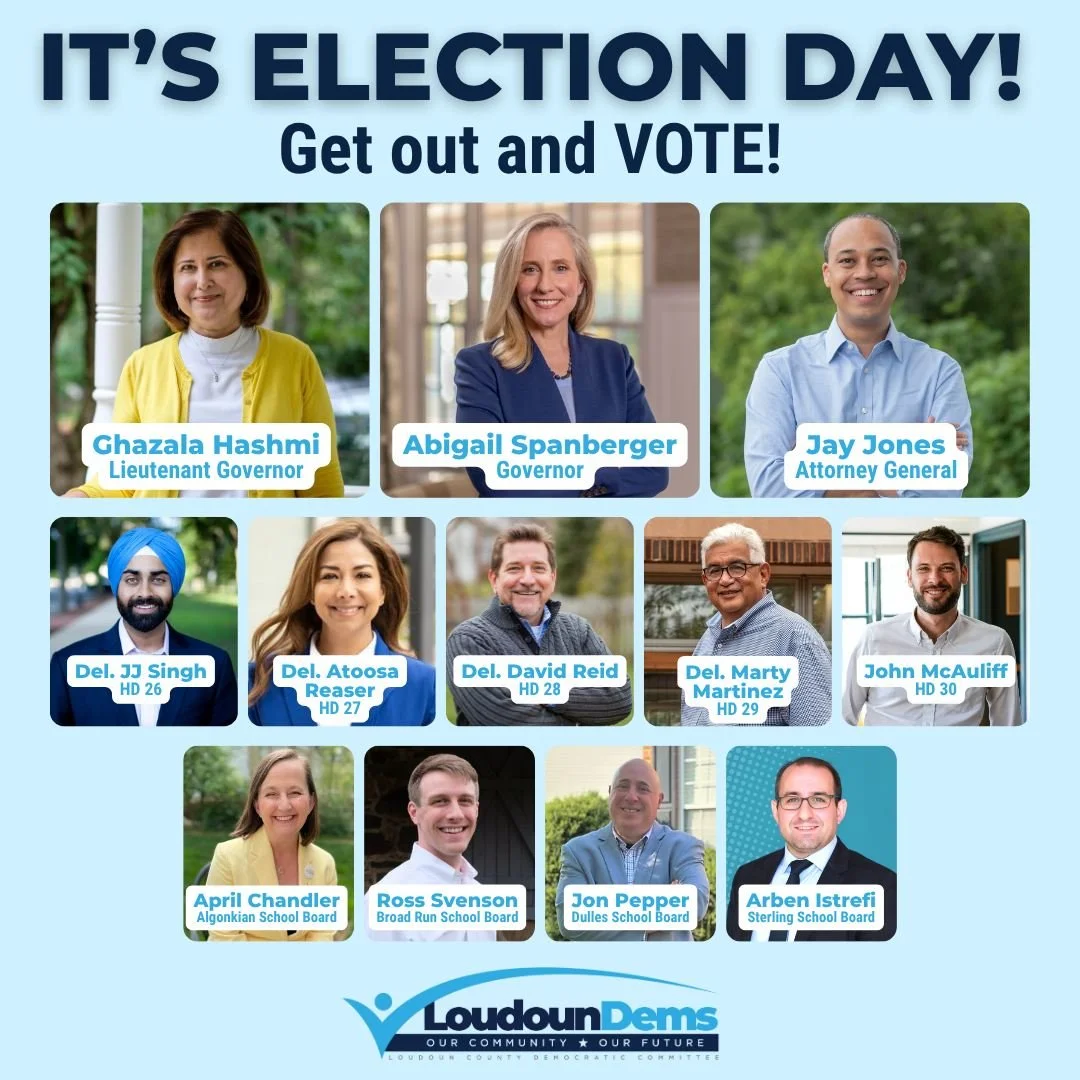 🗳️ 𝗘𝗹𝗲𝗰𝘁𝗶𝗼𝗻 𝗗𝗮𝘆 𝗶𝘀 𝗵𝗲𝗿𝗲, 𝗩𝗶𝗿𝗴𝗶𝗻𝗶𝗮! Today&rsquo;s the day we send a strong message to the nation that Virginia believes in democratic values and is ready to fight the Trump agenda.
 
𝗩𝗼𝘁𝗲 𝗕𝗟𝗨𝗘 𝘂𝗽 𝗮𝗻𝗱 𝗱𝗼𝘄𝗻 𝘆?