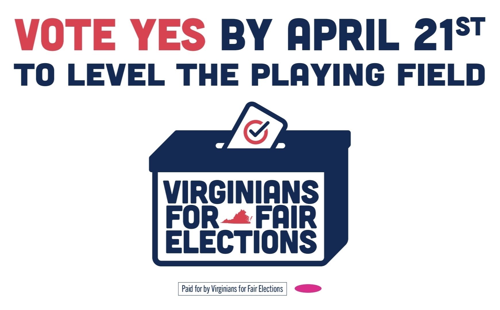 Vote YES for Redistricting by April 21st - Yard Signs Available