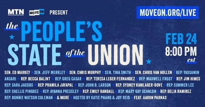 This State of the Union won't be business as usual&mdash;it's a vanity project built on the abandonment of the American people. While Republicans fall in line, we&rsquo;re standing with the families impacted by a year of healthcare cuts, ICE raids, a