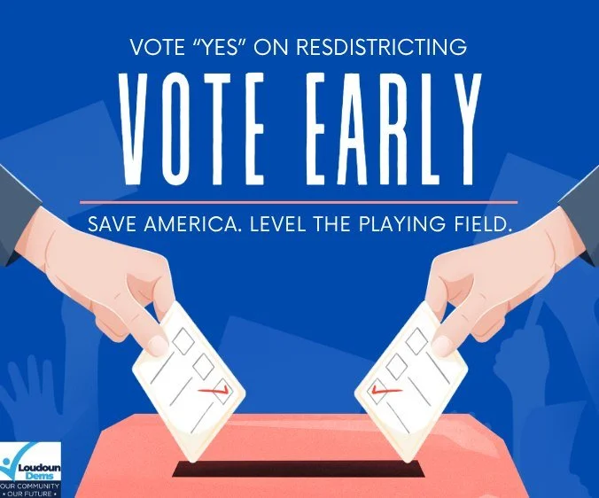 Early voting for the redistricting amendment is now open in Leesburg! Ensure your voice is heard in our critical fight for fair representation. This measure is a temporary, necessary step to "level the playing field" and restore fairness to