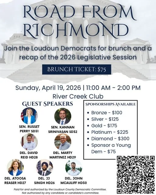 Road From Richmond is here!  Get the recap direct from our legislatures - it's our own insider playbook for Loudoun legislation!

Don't just read the news&mdash;be in the room where it happens. See you there!