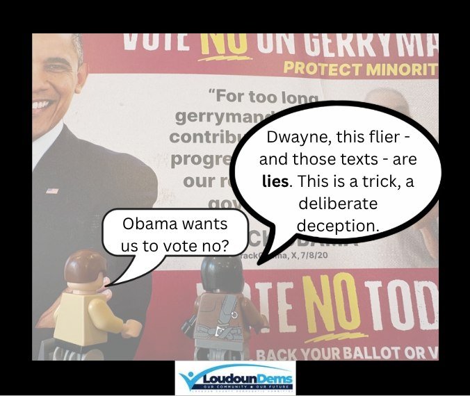 It's a common trick: hijacking the names of leaders you trust. To deceive you, these ads use out-of-context quotes from years ago to invent opposition that doesn't exist. This is false. In reality, both Spanberger and Obama officially endorse the mea