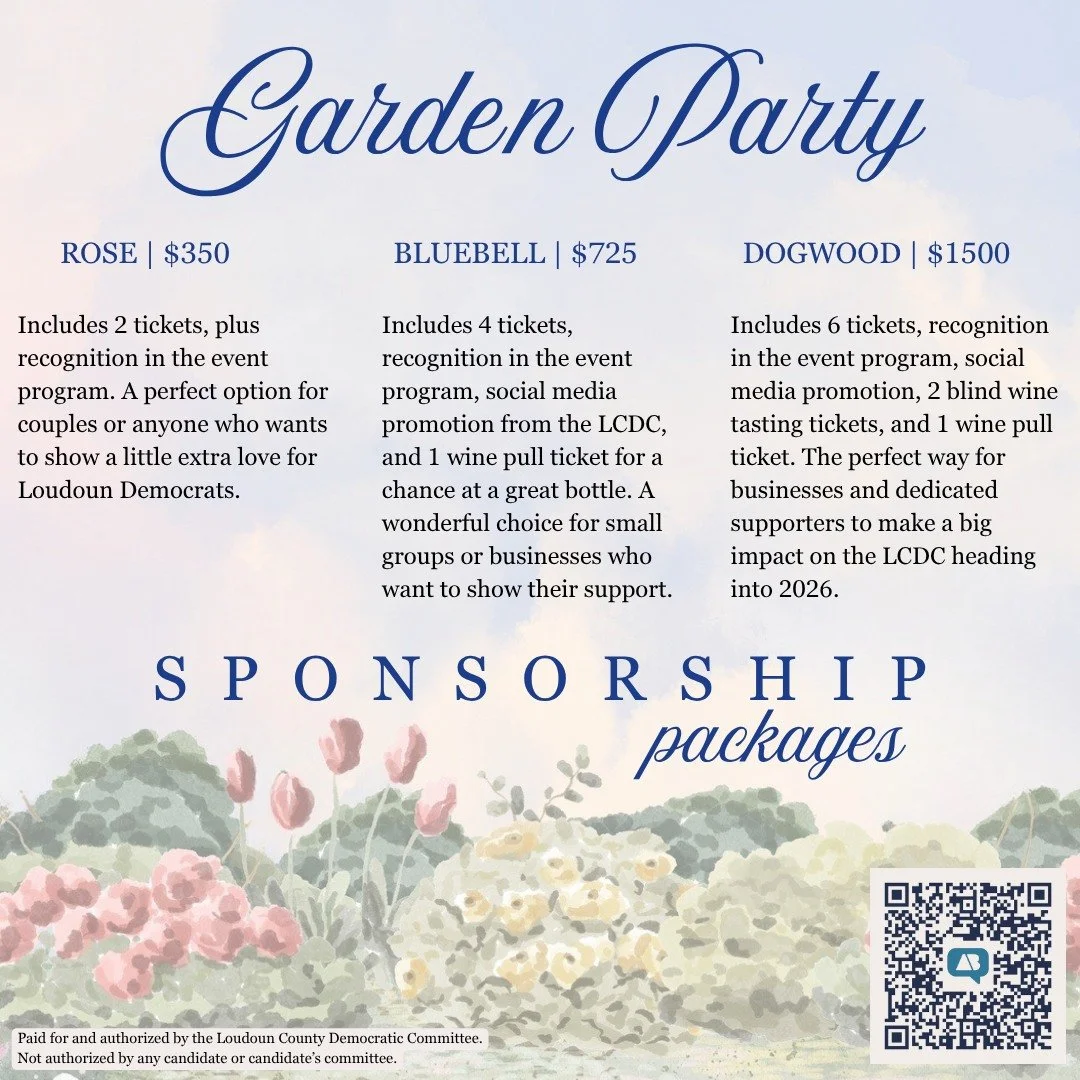 Looking for a way to make a lasting impact on Loudoun County? Become a sponsor for the 2026 LCDC Garden Party this Saturday, May 2nd! 🌸

This isn't just another fundraiser&mdash;it&rsquo;s an evening dedicated to celebrating our community and fuelin