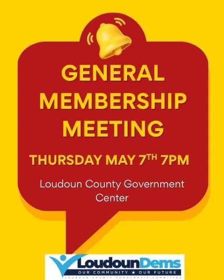 Your Voice, Our Community. 🗳️

Join us for our upcoming General Membership Meeting! This is the best opportunity to get a first look at our upcoming initiatives and share your perspective on the issues impacting Loudoun County!

Whether you&rsquo;re