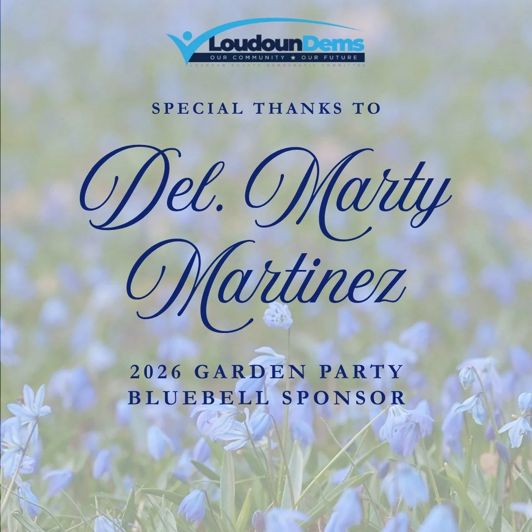 🦋 A big thank you to our four Bluebell sponsors for supporting the LCDC 2026 Garden Party! Your partnership helps us build Democratic victories here in Loudoun and beyond. 💙

🩵 Alex Bastani 
🩵 Supervisor Juli Briskman
🩵 Delegate Marty Martinez
?
