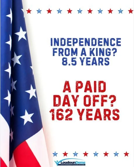 Ever wonder how we got the 4th of July off?

1776: The Declaration is signed, but it was right back to work. 
1870: Congress makes it a federal holiday&mdash;but it's unpaid.
1938: After decades of pressure from working families and organized labor, 