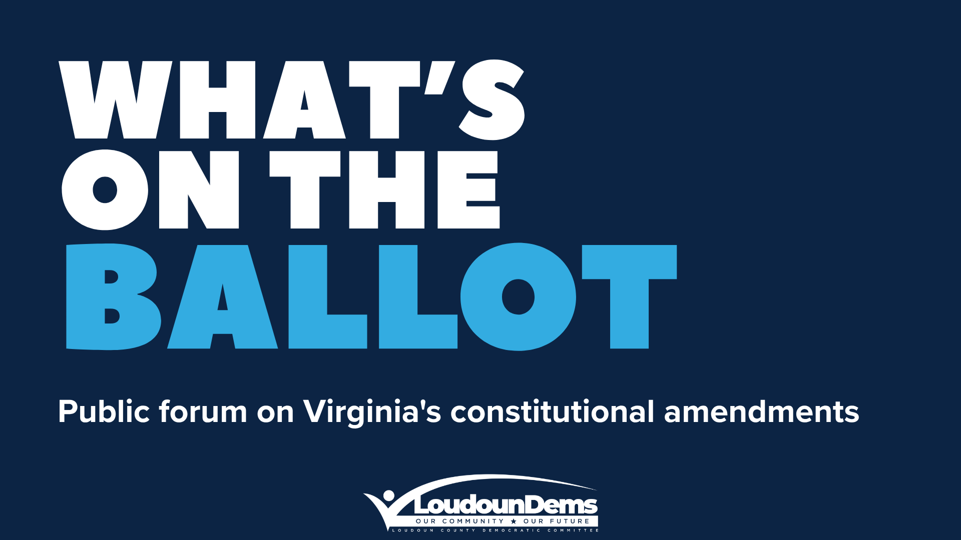A public forum on Virginia's Constitutional amendments