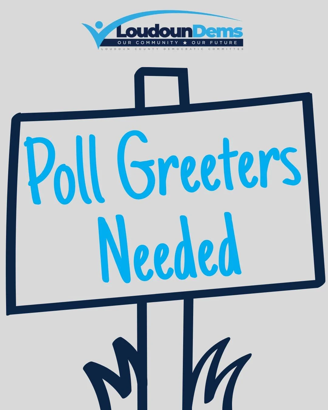 🚨 𝗡𝗲𝗲𝗱 𝗮 𝘀𝗶𝗴𝗻? We&rsquo;ve got one for you. 👋

If you&rsquo;re wondering how you can help this election season, 𝗰𝗼𝗻𝘀𝗶𝗱𝗲𝗿 𝘁𝗵𝗶𝘀 𝘆𝗼𝘂𝗿 𝘀𝗶𝗴𝗻 &ndash; literally. 😉

We need Poll Greeters at Leesburg early voting to welcome vo