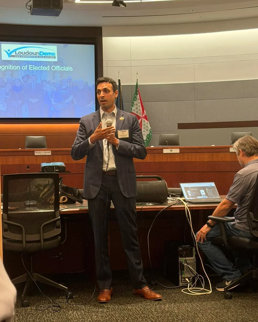 Great to have Representative Suhas Subramanyam with us at our last meeting leading up to the election! Rep. Subramanyam updated us on some issues and reiterated the importance of our LCDC poll greeters and voter protection volunteers at every precinc