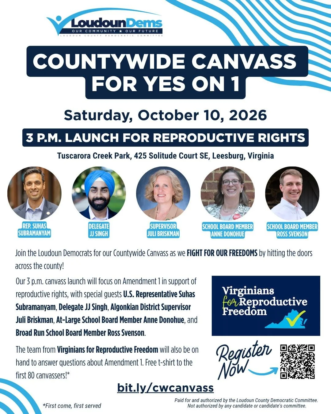 𝗚𝗿𝗲𝗮𝘁 𝗻𝗲𝘄𝘀! Delegate JJ Singh has been added to our already impressive group of speakers for the 3 p.m. canvass launch in supportive of reproductive rights!

👉 Register now to help us Fight for Our Freedoms: bit.ly/cwcanvass