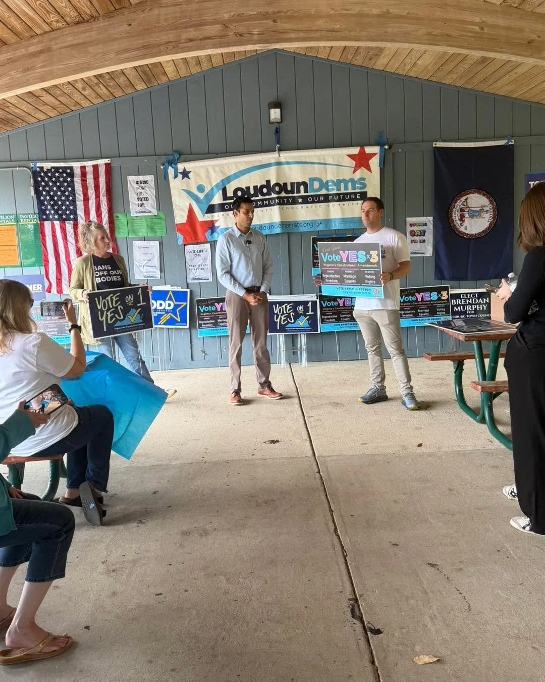 And that&rsquo;s a wrap on our final canvass launch of the day, Amendment 1! We were happy to have Virginians for Reproductive Freedom on hand, alongside our headliner Congressman @suhasforva. 

Virginians deserve to make their own medical decisions,