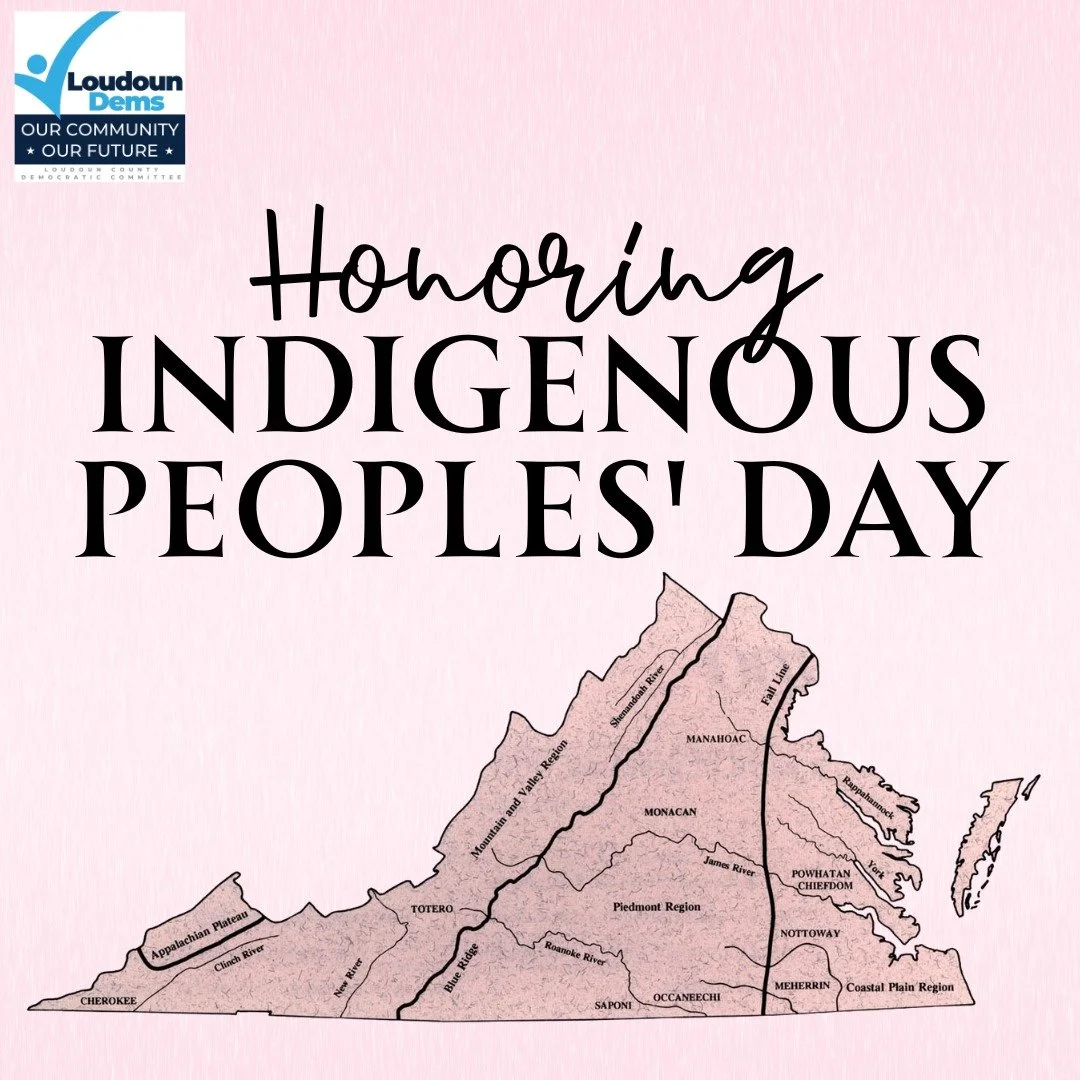 🌎 𝗛𝗮𝗽𝗽𝘆 𝗜𝗻𝗱𝗶𝗴𝗲𝗻𝗼𝘂𝘀 𝗣𝗲𝗼𝗽𝗹𝗲𝘀' 𝗗𝗮𝘆

Long before Loudoun was Loudoun, this land was a hunting ground for Native peoples, including the Manahoac (a Siouan-speaking people), Algonquin, Iroquois, and Piscataway. Their stewardship s