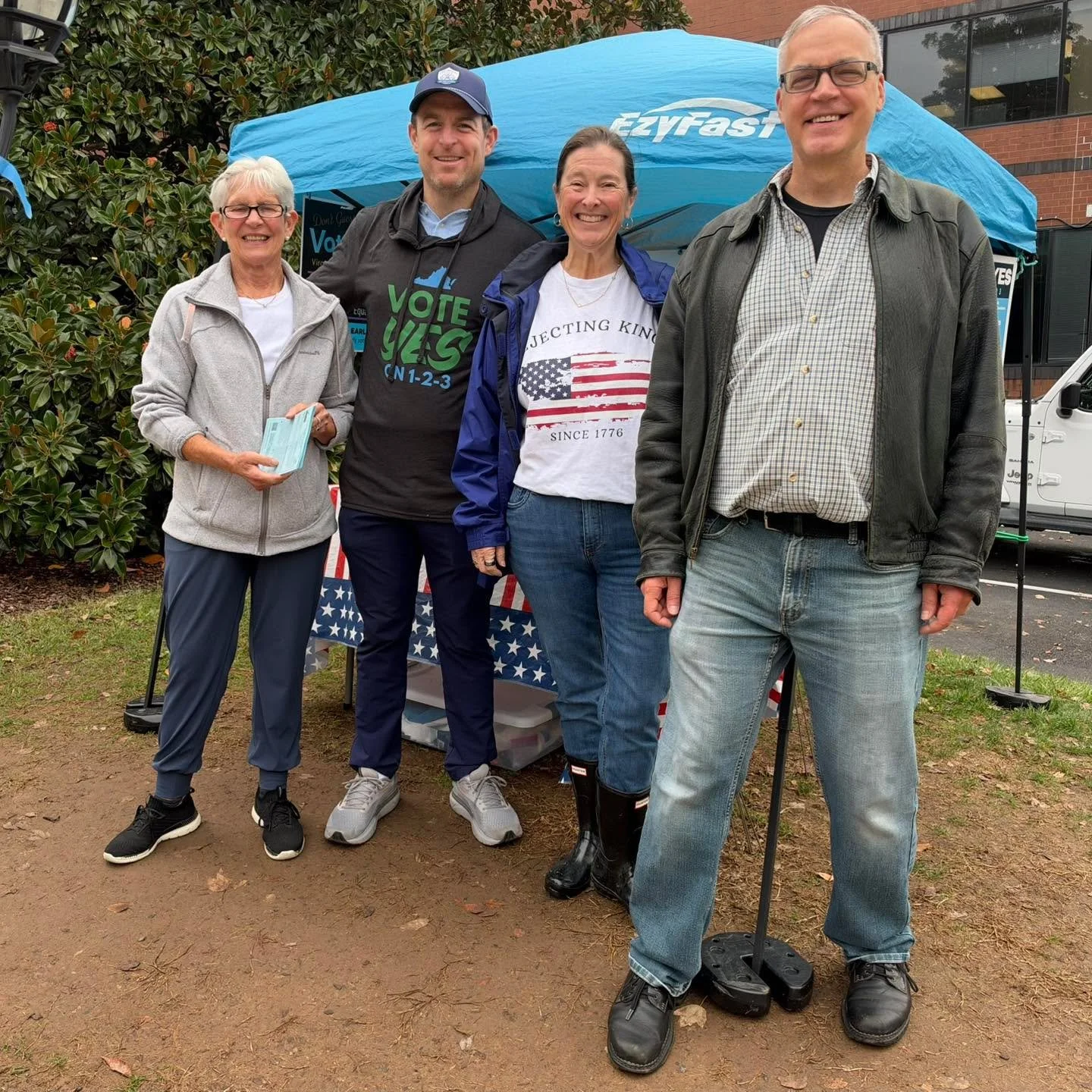 Poll greeters get the day off today, but tomorrow we will be out in force! Early voting begins at 4 additional sites Sunday - Ashburn Rec Center, Carver Senior Center, Claire Moore Rec Center, and Dulles South Rec Center. You can also vote tomorrow a