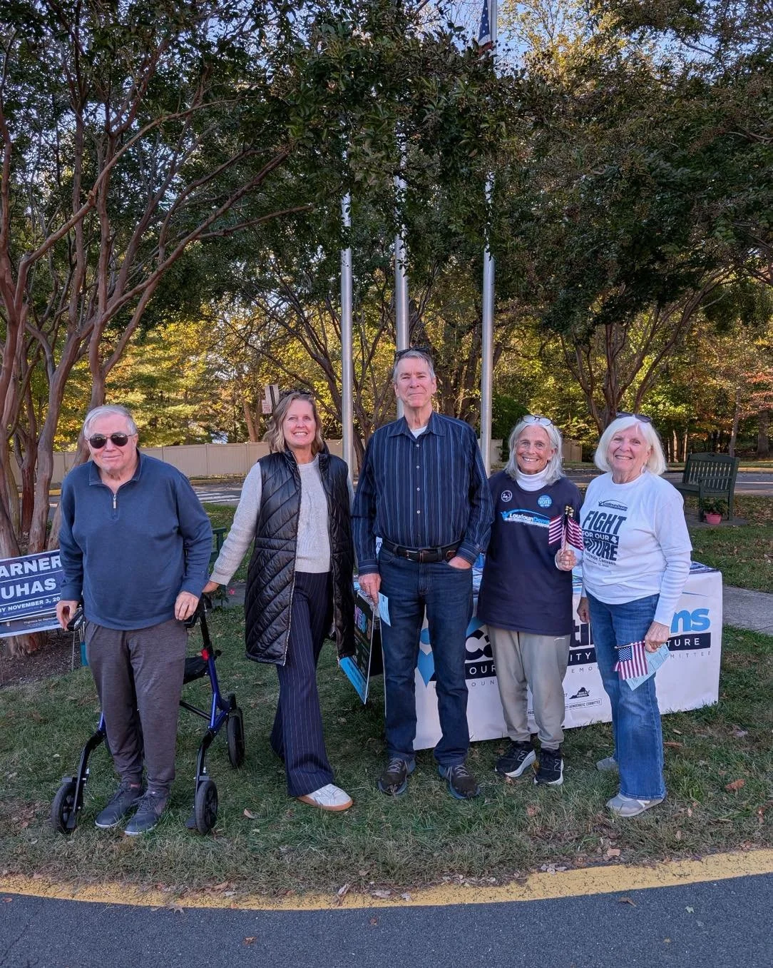 Another great day of early voting! Here&rsquo;s some of our incredible team outside the Carver Senior Center in Purcellville. 

Want to join the fun? Find all of our signup links at https://linktr.ee/precinctops

We&rsquo;ll see you at the polls! 🗳️