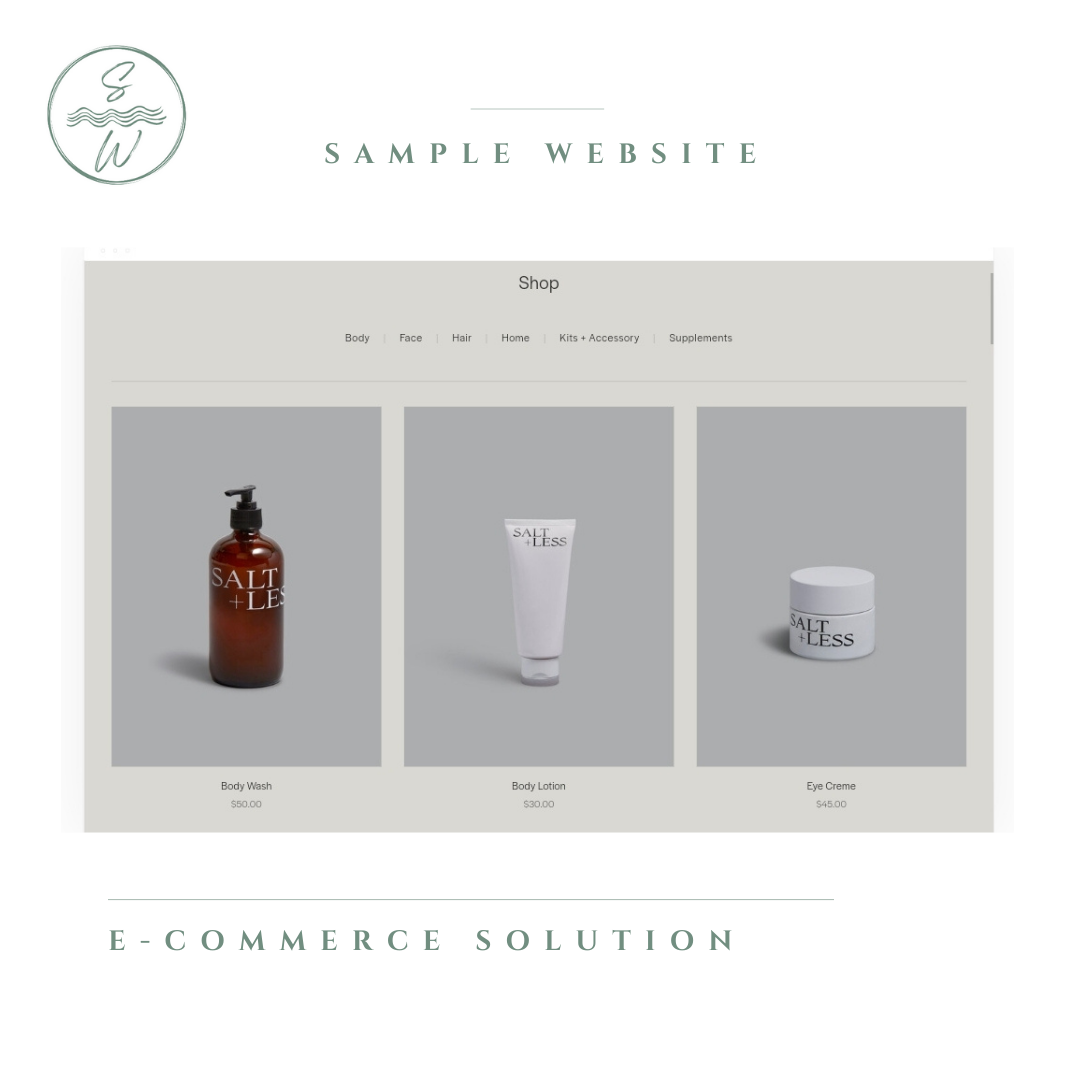 E-commerce website solution by Shuswap Websites Product Page Sample