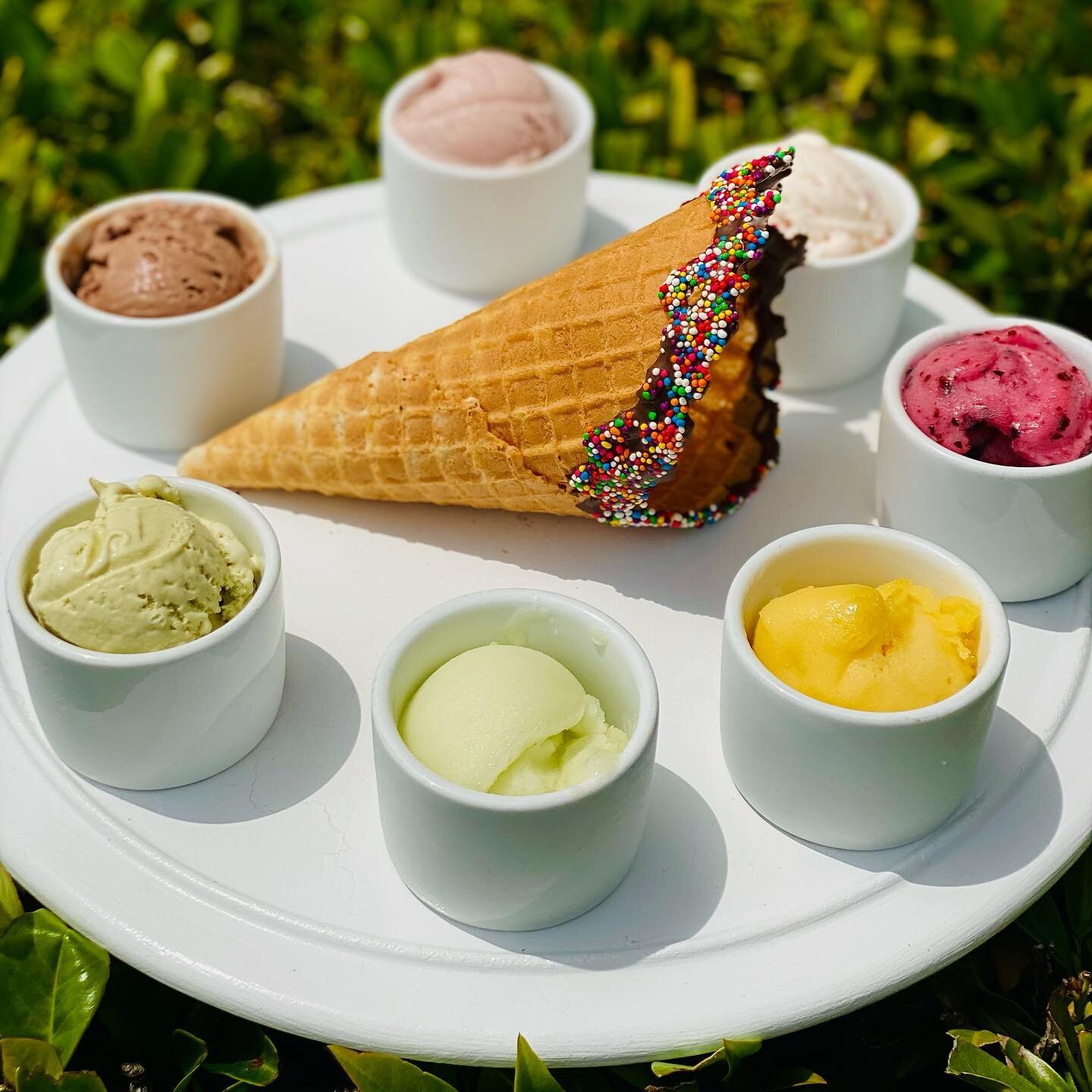 With so many fun events in the sunshine going on for @orcasislandpride, don&rsquo;t forget to cool off with an ice cream flight, with flavors as vibrant as our little island! We&rsquo;re open 12-8 all week; and can&rsquo;t wait to see and celebrate w