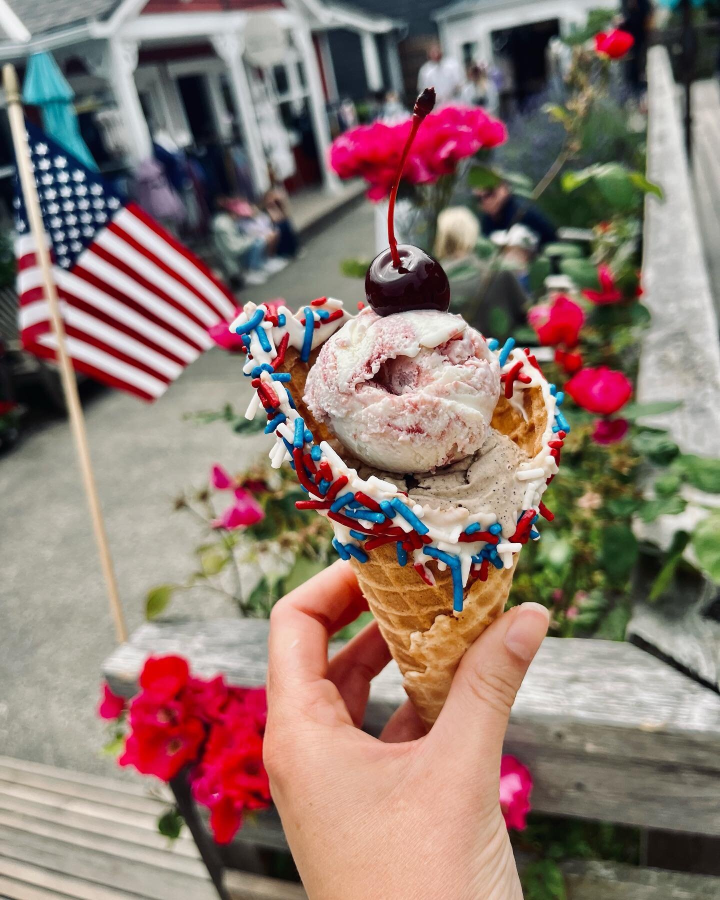 Happy 4th of July! Come celebrate spending time with your family with a red, white, and blue sprinkle cone! Pack in your favorite flavor or split your scoop. We&rsquo;ll be scooping until 8:00pm and can&rsquo;t wait to see you!