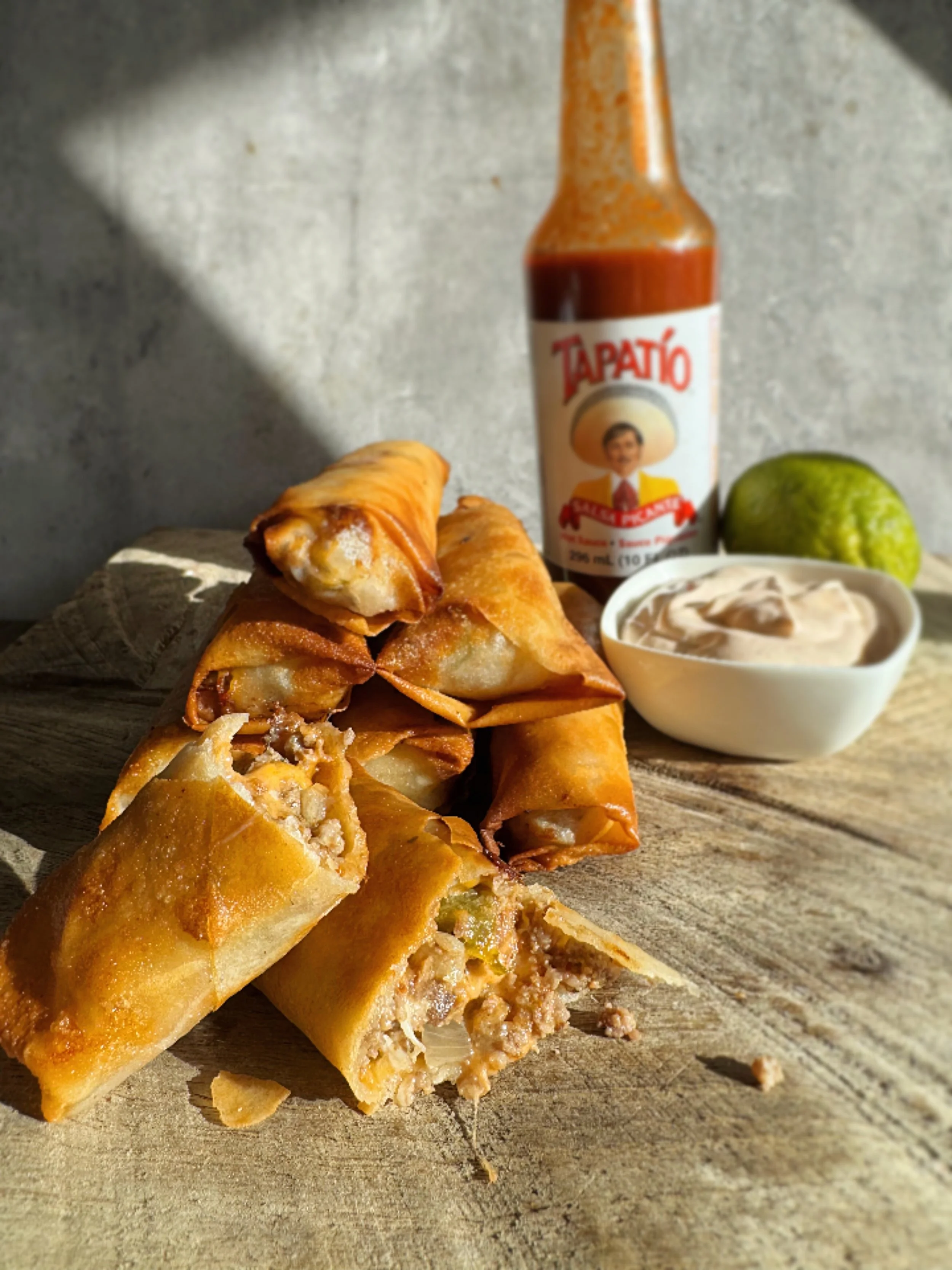 CRISPY TACO SPRING ROLLS