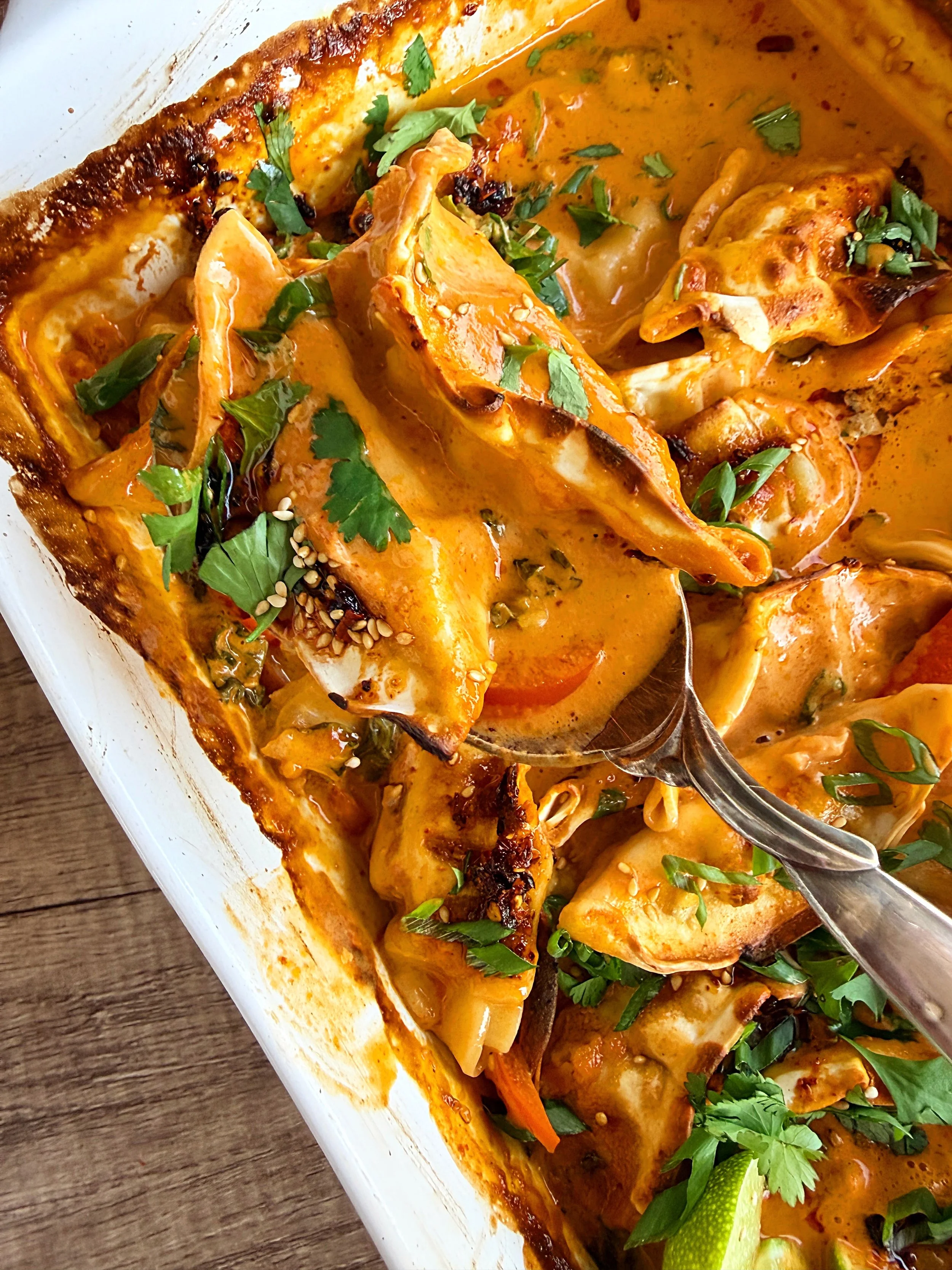 VIRAL ONE-PAN DUMPLING BAKE