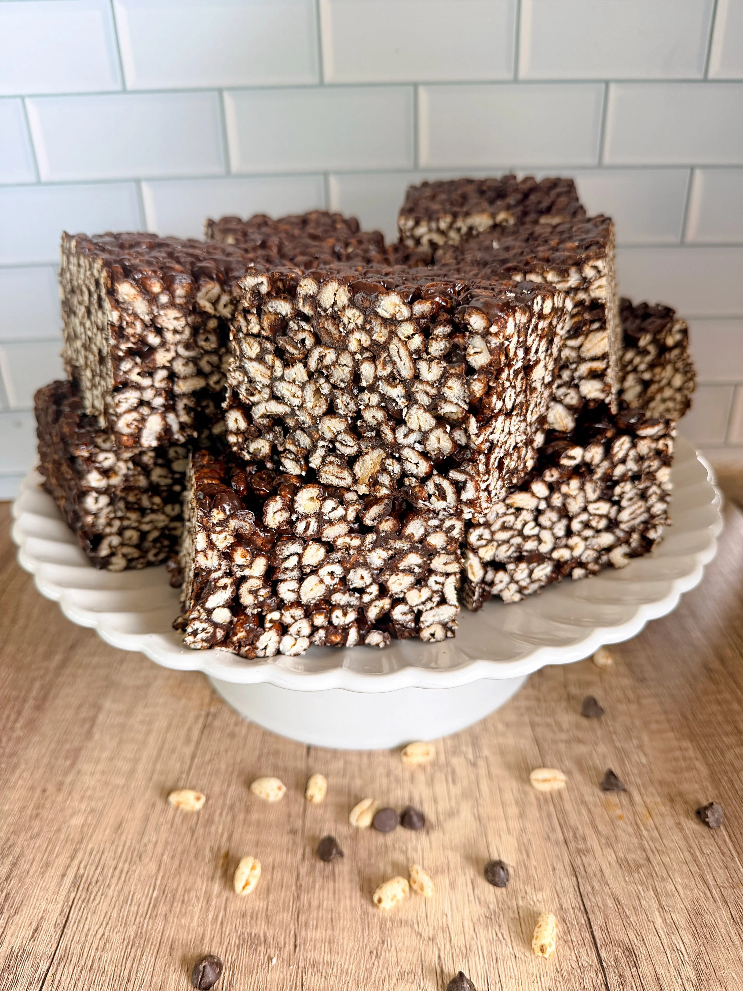 DOUBLE CHOCOLATE PUFFED WHEAT SQUARES