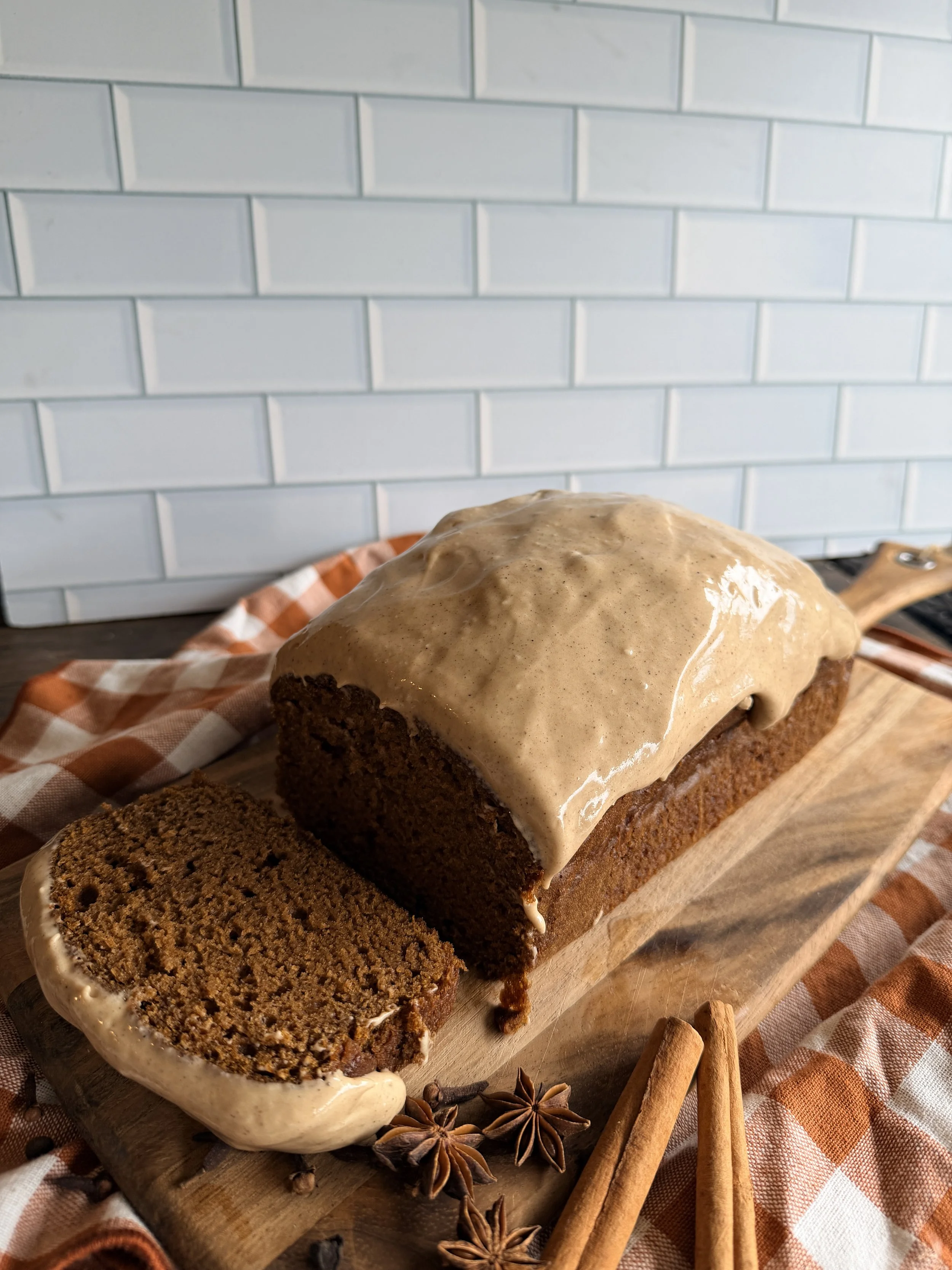 PUMPKIN CHAI LOAF with CHAI ESPRESSO FROSTING