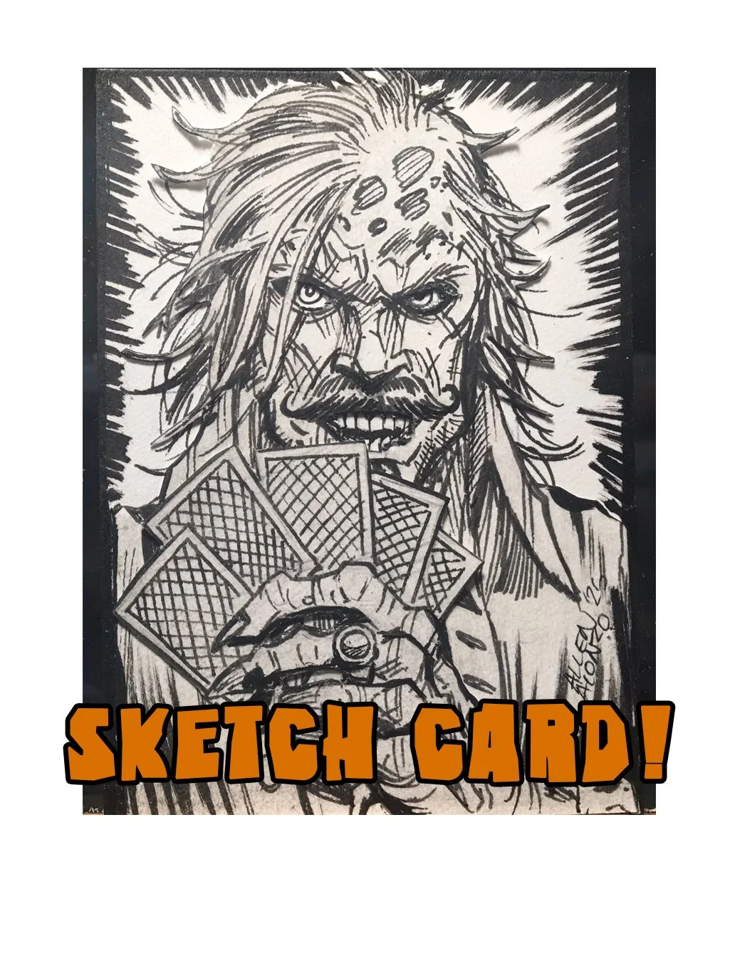 Layered Gambler Sketch Card!