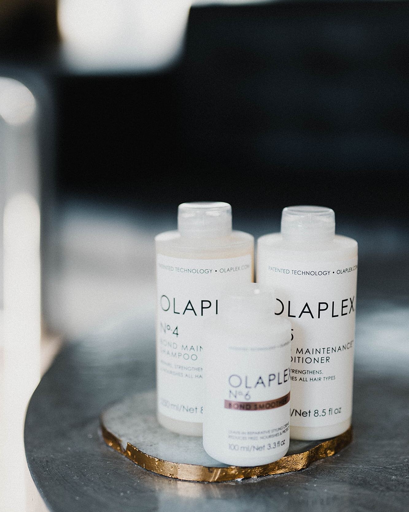 Want shiny, strong hair? 

Olaplex. 

Available in the Atmosphere.