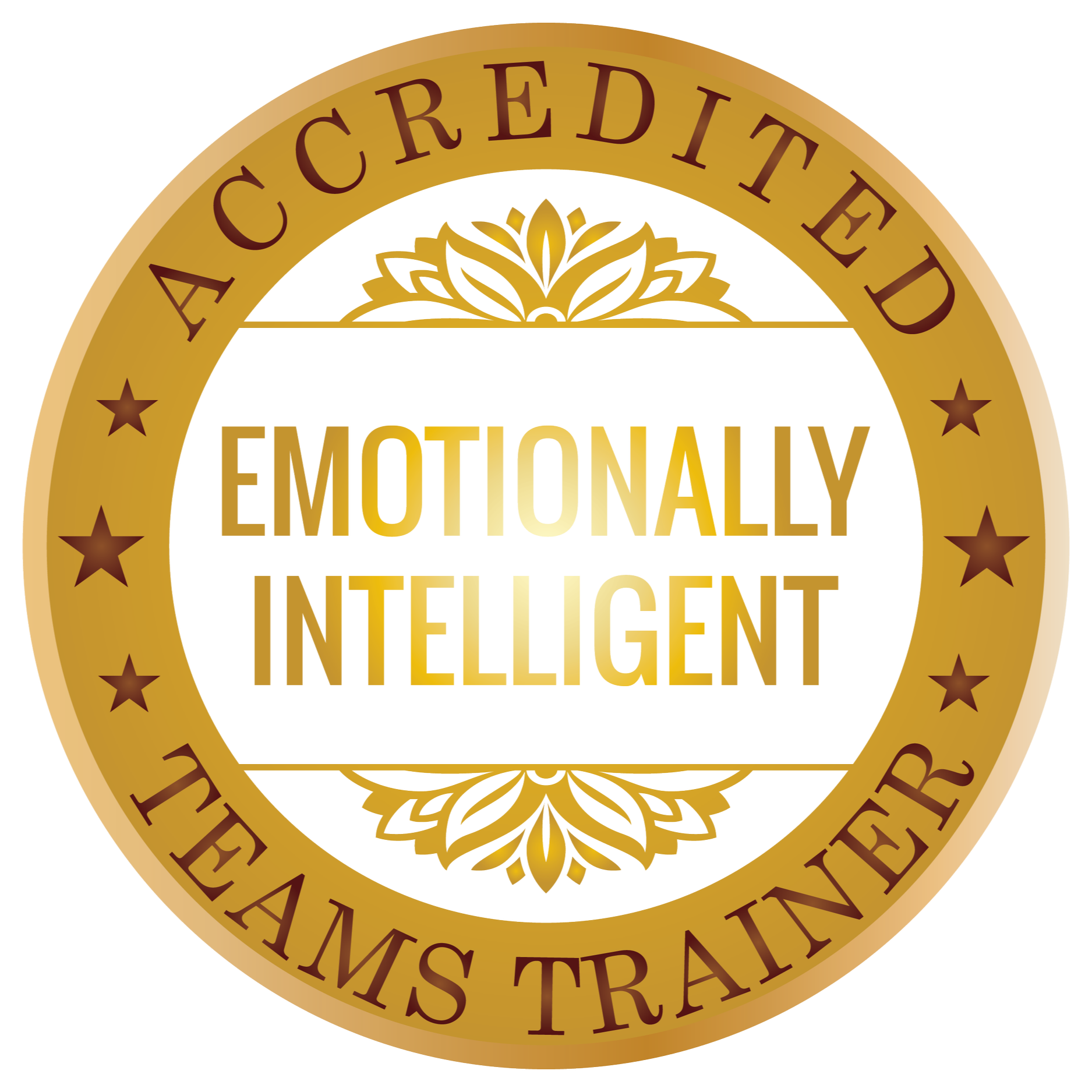 Gold and black badge with the text 'Academy Award' around the edge, and 'Emotionally Intelligent' in the center.