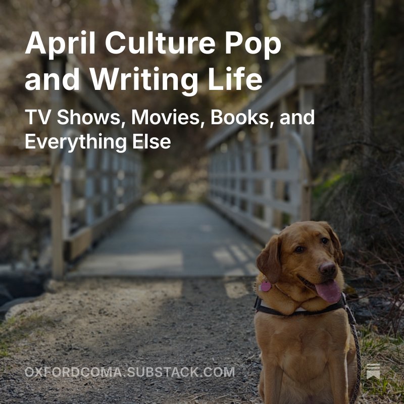 New post on my Substack, link in bio! 

Covering what media inspired me last month, as well as what I got up to in my writing life and some upcoming events! 💟